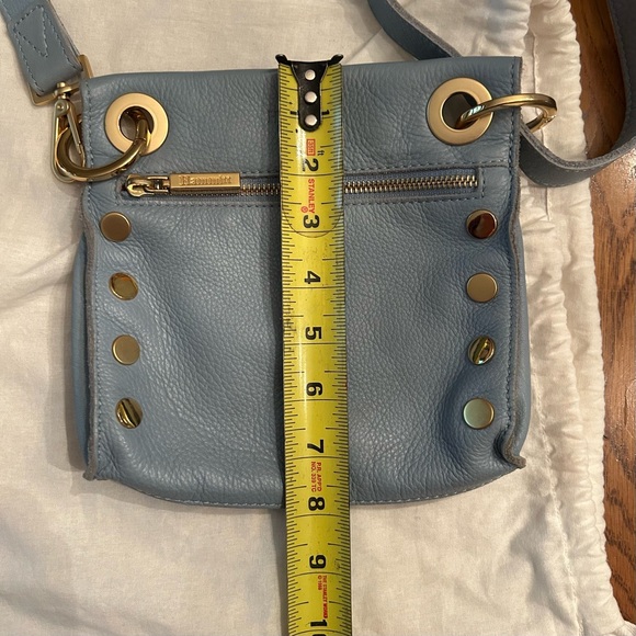 Hammitt Tony Light Blue Crossbody Bag with Gold Details - Picture 8 of 9